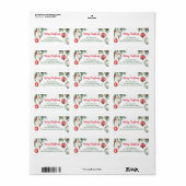 ヴィンテージオーナメントクリスマス差出人住所ラベル ラベル (フルシート)