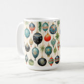 ヴィンテージオーナメントクリスマス コーヒーマグカップ (正面左)