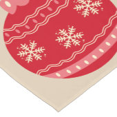 ヴィンテージオーナメントクリスマス ショートテーブルランナー (コーナー)