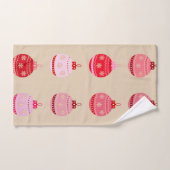 ヴィンテージオーナメントクリスマス バスタオルセット (ハンドタオル)