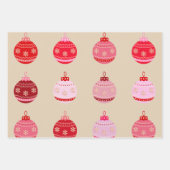 ヴィンテージオーナメントクリスマス ラッピングペーパーシート (正面3)