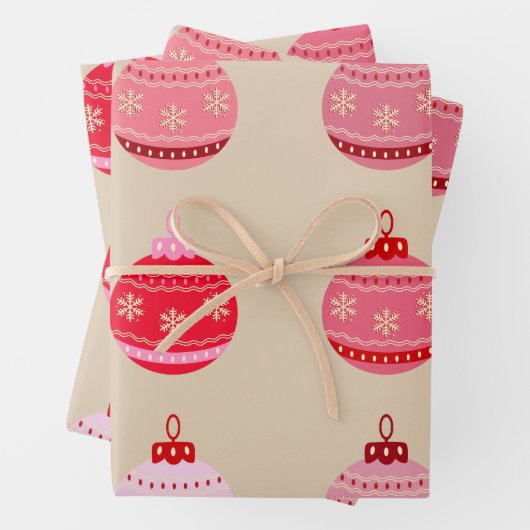 ヴィンテージオーナメントクリスマス ラッピングペーパーシート (インサイチュ)