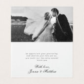 ヴィンテージオーナメントフェイク金ゴールド箔サンキューカード (内部フラット)