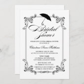 ヴィンテージオーナメントブライダルシャワー 招待状 (正面/裏面)