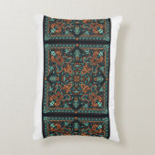 ヴィンテージオーナメントペイズリーバンダナシルクネックスカーフ  アクセントクッション (裏面(縦))