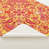 ヴィンテージオーナメントペイズリーバンダナプリントシルクネック  シェルパブランケット (3/4)