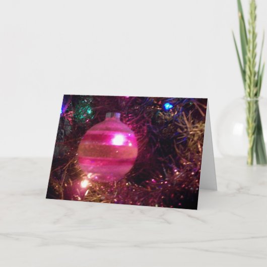 'ヴィンテージオーナメント'ホリデーカード – 空白の シーズンカード (正面)