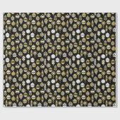 ヴィンテージオーナメントホリデーラッピング紙 ラッピングペーパー (フラット)