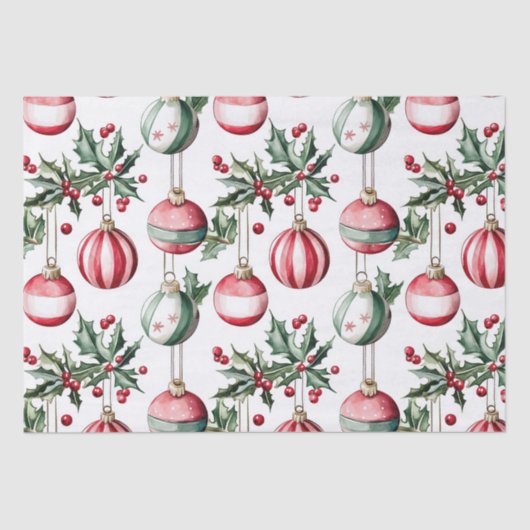 ヴィンテージオーナメントホリークリスマス 薄葉紙 (正面)