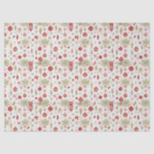 ヴィンテージオーナメントボタニカルホリデークリスマス 薄葉紙 (正面)