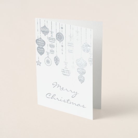 ヴィンテージオーナメントメリークリスマスフォイルカード 箔カード (正面)