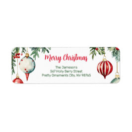 ヴィンテージオーナメントメリークリスマスラベル ラベル