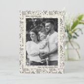 ヴィンテージオーナメント写真クリスマス シーズンカード (スタンド正面)