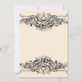 ヴィンテージオーナメント婚約パーティ 招待状 (裏面)