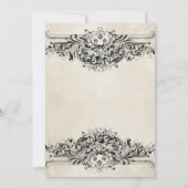 ヴィンテージオーナメント婚約パーティ 招待状 (裏面)