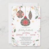 ヴィンテージオーナメント支社会社クリスマス 招待状 (正面)