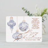 ヴィンテージオーナメント水色なし写真箔 箔シーズンカード (立ち正面)