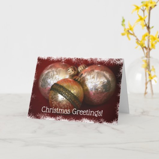 ヴィンテージオーナメント縁どスキスムカード カード (黄色い花)