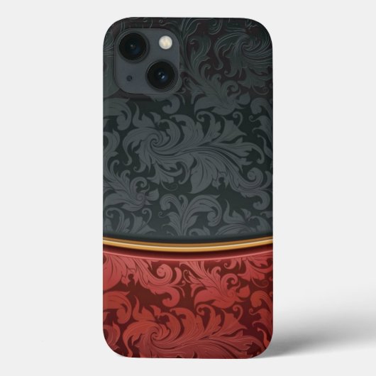 ヴィンテージオーナメント赤と黒 Case-Mate iPhoneケース (裏面)