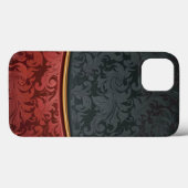 ヴィンテージオーナメント赤と黒 Case-Mate iPhoneケース (裏面 (横))