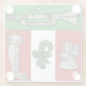 ヴィンテージオーナメント ガラスコースター (裏面)