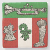 ヴィンテージオーナメント ストーンコースター (正面)