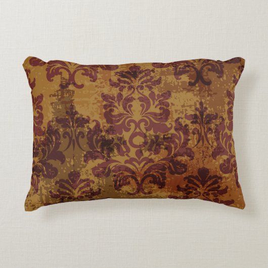 ヴィンテージオーナメント、バロックのロココテクスチャ。 アクセントクッション (正面)