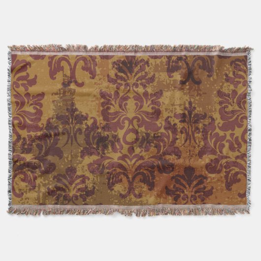 ヴィンテージオーナメント、バロックのロココテクスチャ。 スローブランケット (正面)