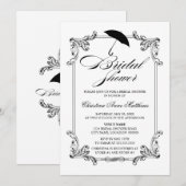 ヴィンテージオーナメント ブライダルシャワー 招待状 (正面/裏面)