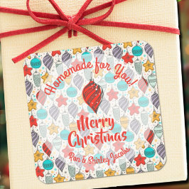 ヴィンテージオーナメント 手作り食品 クリスマスお菓子 スクエアシール