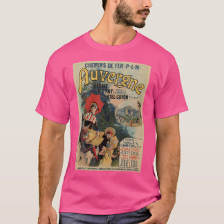ヴィンテージオーバフランスのーニュ広告トラベル Tシャツ