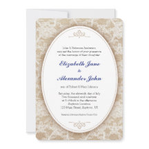 ヴィンテージオーバルオンバーラップ&レース結婚ズ