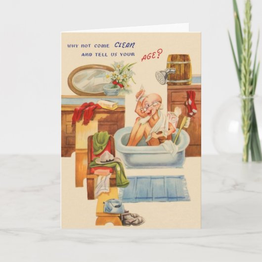 ヴィンテージオーバーザヒル誕生日 カード (正面)