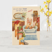 ヴィンテージオーバーザヒル誕生日 カード (黄色い花)