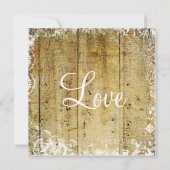 ヴィンテージオーバーレイ動揺してウッド結婚式招待状 招待状 (裏面)