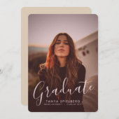 ヴィンテージオーバーレイ1卒業発表 招待状 (正面/裏面)