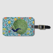 ヴィンテージオープンファンの羽ピーコック ラゲッジタグ (正面横)