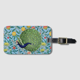 ヴィンテージオープンファンの羽ピーコック ラゲッジタグ