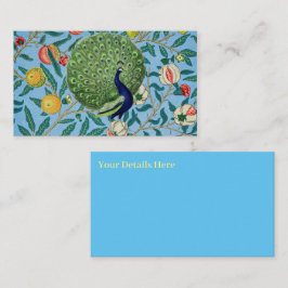 ヴィンテージオープンファンの羽ピーコック 名刺