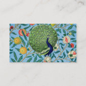 ヴィンテージオープンファンの羽ピーコック 名刺 (正面)