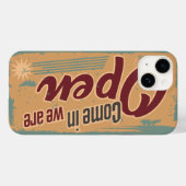 ヴィンテージオープン営業看板レトロカフェガレージ赤 Case-Mate iPhoneケース (裏面 (横))