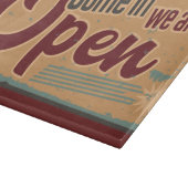 ヴィンテージオープン営業看板レトロカフェガレージ カッティングボード (角)