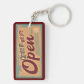 ヴィンテージオープン営業看板レトロカフェガレージ キーホルダー (裏面)