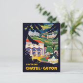 ヴィンテージオーベルンチャテルギオンフランス旅行ポスター ポストカード (スタンド正面)