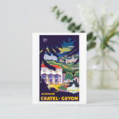 ヴィンテージオーベルンチャテルギオンフランス旅行ポスター ポストカード (スタンド正面)