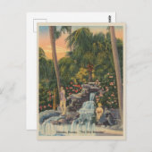 ヴィンテージオーランドフロリダシティビューティフルウォーターフォール ポストカード (正面/裏面)