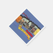 ヴィンテージオーランドフロリダ スタンダードカクテルナプキン (角)