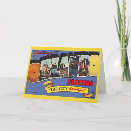 ヴィンテージオーランド カラフル グリーティングカード (正面)