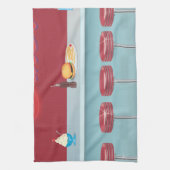 ヴィンテージオールアメリカンダイナー キッチンタオル (縦)