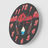 ヴィンテージオールアメリカンダイナー ラージ壁時計 (傾斜)